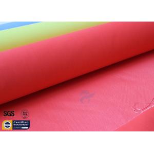 Quality Fiberglass Fire Blanket Red Acrylic 0.43MM 490G Satin Welding Safety Fabric for sale