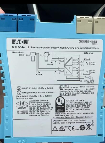 MTL5544 MTL Instruments Proximity Detector Interface Base Guideway Safety