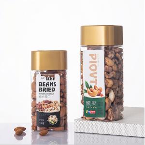 2.4in Square Clear Plastic Storage Jars 250g Dry Fruit Leisure Food Moisture