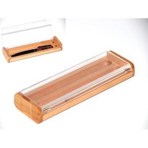 B0404M Maple bottom acrylic top lid wood pen box