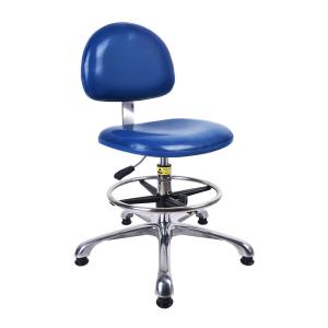 China Ergonomic Armless Lab Barber Moving Saddle Dental Salon Stool Chair With Wheels And Round Footrest PU Leather Chairs on sale