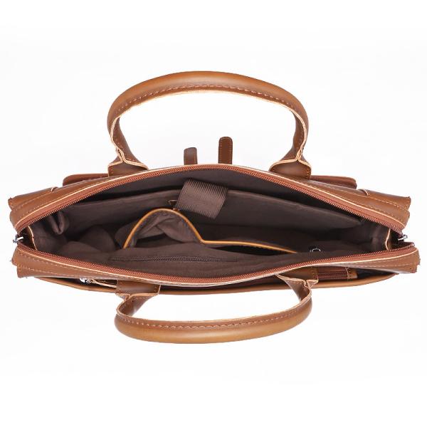 Hand Made Vintage Shoulder Briefcase Messenger Bags Business Leather Lawyer Briefcase