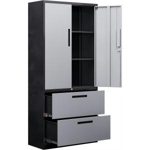 Office furniture lateral filing cabinet high quality home use by black color