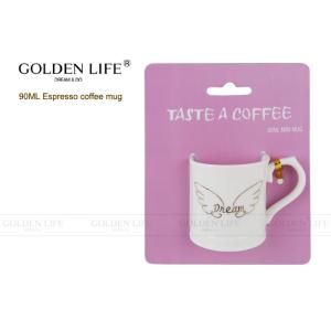 90ml Capacity Porcelain Coffee Mugs Love Heart Pattern BSCI DISNEY Certificated