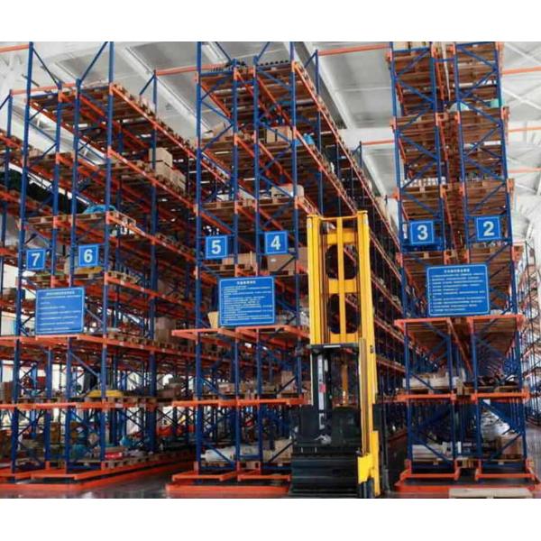 Adjustable Heavy Loading Capacity Pallet Racking System 5 Layers Blue Upright