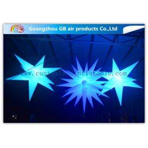 Indoor Colorful Star Inflatable Lighting Decoration Advertising For Event