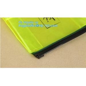 Pouch Slider plastic Zipper Folder PVC Clear cosmetic bag pencil pen packaging