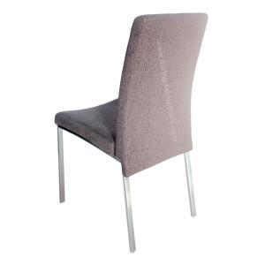 Brown Fabric Upholstered Dining Chairs , Wear Proof Furniture Dining Chair
