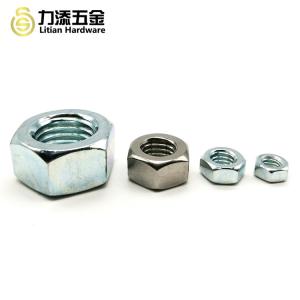 M6 M8 M10 Carbon Steel Hex Nut Black Oxide Galvanized Din 934