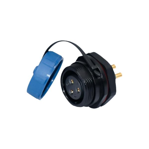Buy SP17 3 Pin Panel Mount Connector IP68 Waterproof High Power Female at wholesale prices