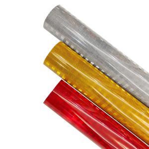 Metallized Silver Micro Prismatic Reflective Sheeting Vinyl Strong Flexibility
