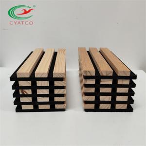 Interior Wooden Slatted Sound Acoustic Panel Melamine Finish Polyester