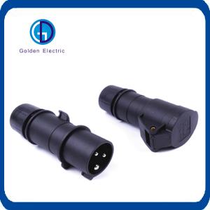 IP67 Cee/IEC Waterproof Industrial Plug and Socket Connector Temperature Range