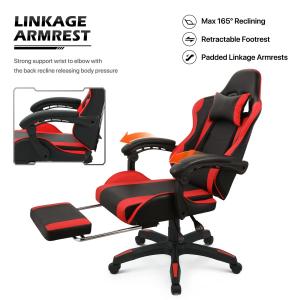 ALINUNU Ergonomic Fabric Computer Gaming Chair with Headrest and Lumbar