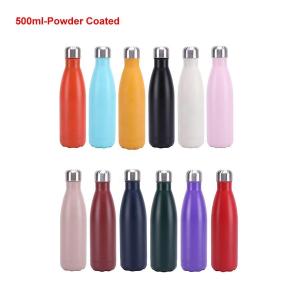 Quality Vacuum Insulated Powder Coated Water Bottles Stainless Steel for sale