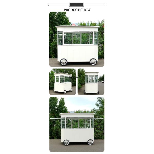 40kms per hr Mobile Food Carts Hot Dog Vending Trailer with Optional Configuration