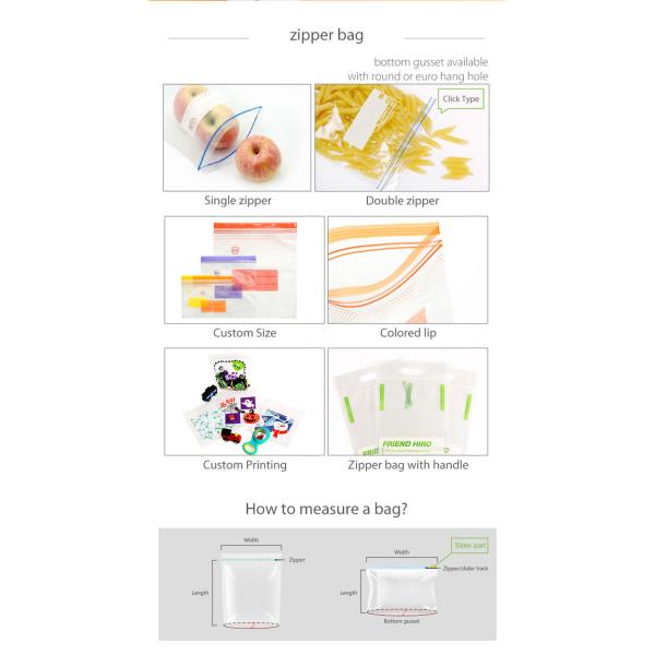 Custom Printed Biodegradable Food Grade Reusable Pe Plastic Poly Packaging Double Zip Lock Bag