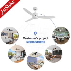 52-Inch White Ceiling Fan with LED Light and Remote Control