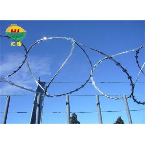 China 10m Anti Theft Barbed Wire Concertina Coil Hot Dipped Galvanized on sale
