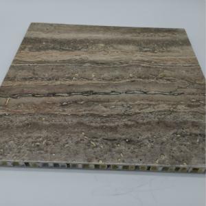 Stone Grain Aluminum Sandwich Panels PVDF Coated Honeycomb Stone Cladding