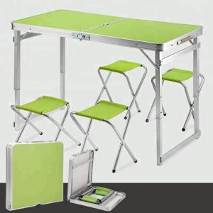 Plastic and Aluminum Picnic Folding Table 100kgs Load