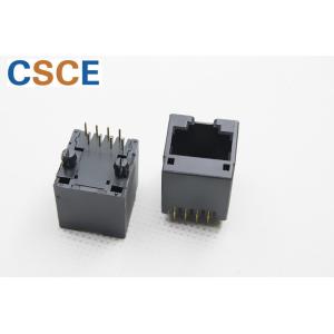 Round Pin PBT RJ45 Modular Jack 8 Pin 8 Contact Unshielded Tab Up Latch W/O PEG