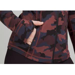 Plus Size Long Sleeve Thumb Hole Side Pocket Running Jacket Women