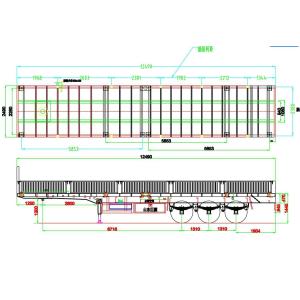 Construction Freight Hauling Semi Trailer With Fuwa / BPW Axle