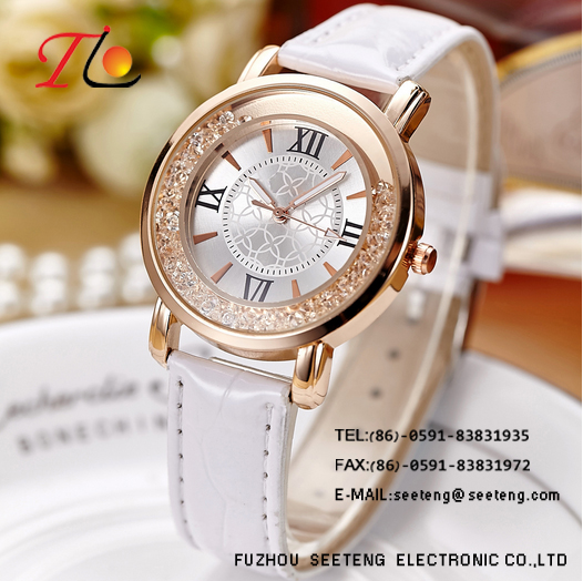 WHOLESALE PU STRAP AND CASE QUARTZ WATCHES ELEGANT LADIES WATCH