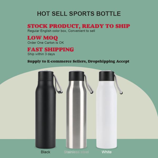 Amazon Hot Sell Double Wall Stainless Steel Insulated Vacuum Flask, BPA FREE Metal Termos Sports Drinking Water Bottles In Stock