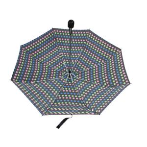 Manual Open pongee 3 Folding Umbrella With Tote Bag