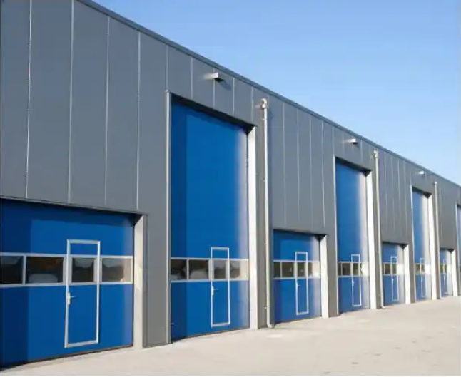 China Industrial Vertical Lift Commercial Overhead Sectional Door With Transparent Window 50mm 80mm Thickness Insulated Sectional Garage Door on sale