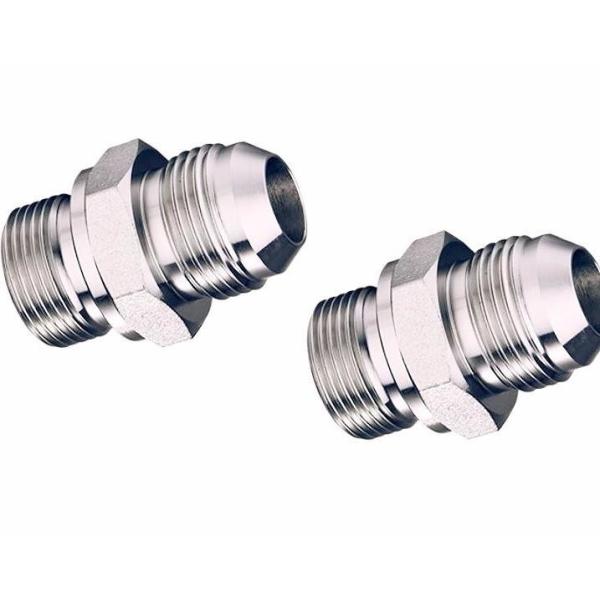 Buy Stainless Steel Hydraulic SAE Adapter Jic Male Straight Hose Connector 37 Degree Flared Tube Fittings 2403/1j Adapt at wholesale prices