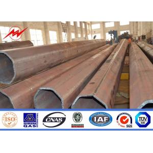 18m Columniform Galvanized Steel Pole For Transmission Line , Utility Power