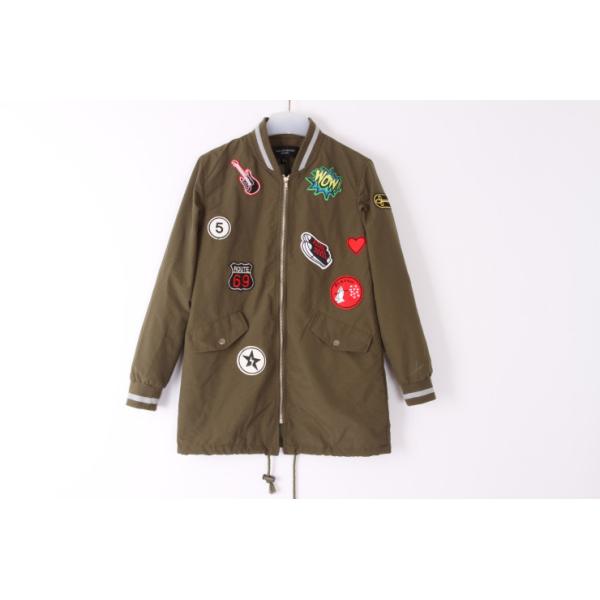 Ladies 2 color Nylon Elastic parka, Women's fashion parka,Embroidery, Special Offer