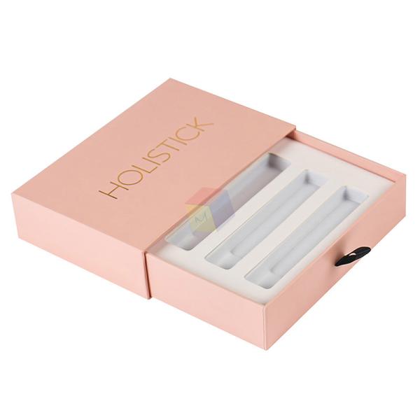 Recyclable Custom Cosmetic Packaging Box Sliding Drawer Essential Oil Paper Box