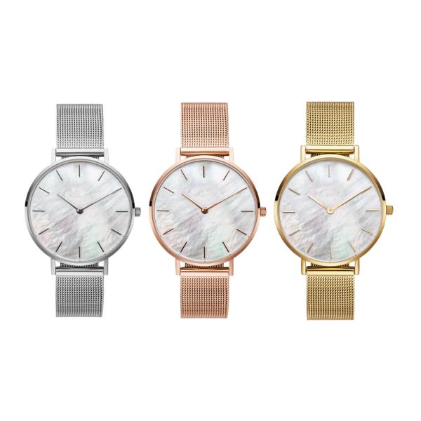 GL20 Quartz Womens Fashion Watch with Stainless steel mesh strap