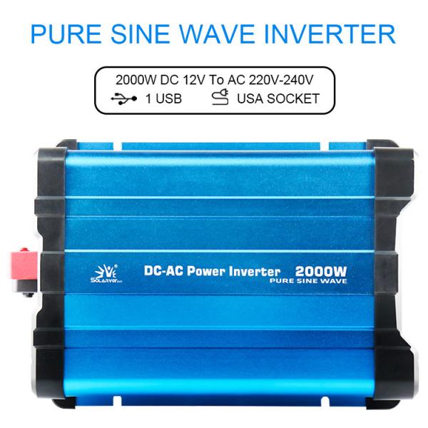 OEM 2000 watt Off Grid pure sinus inverter 12v 220v