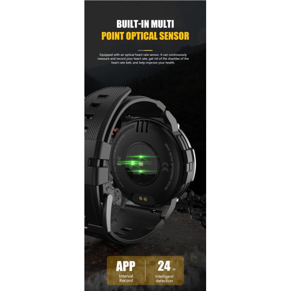 Touch Screen Tactical Smartwatch with Text and Call, Heart Rate, Blood Oxygen, and Activity Trackers