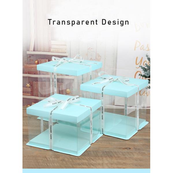 Customized Recycled birthday cake packaging With Plastic Window