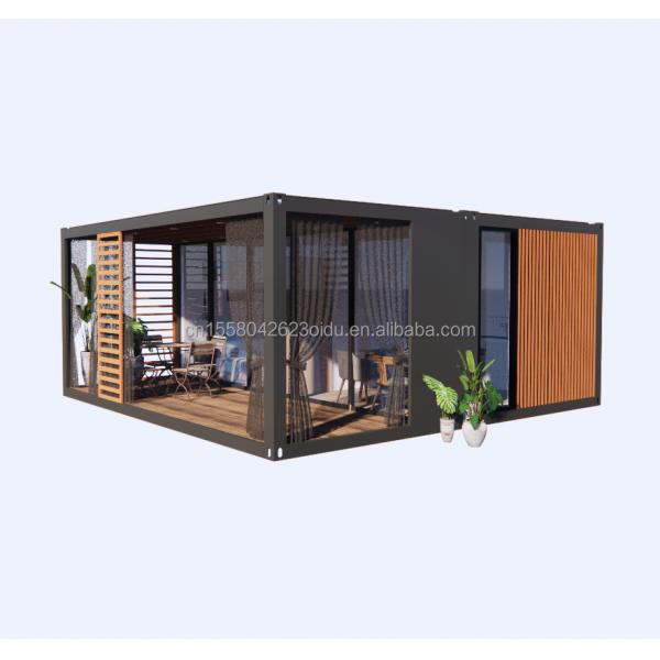 20 Foot Deluxe 2-Bedroom Prefabricated Wooden House Modern Design Foldable Kitchen Bathroom and Outdoor Terrace for Living