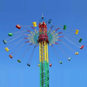 Thrilling Theme Park Sky Drop Ride , 60m Free Fall Ride 36 Riders