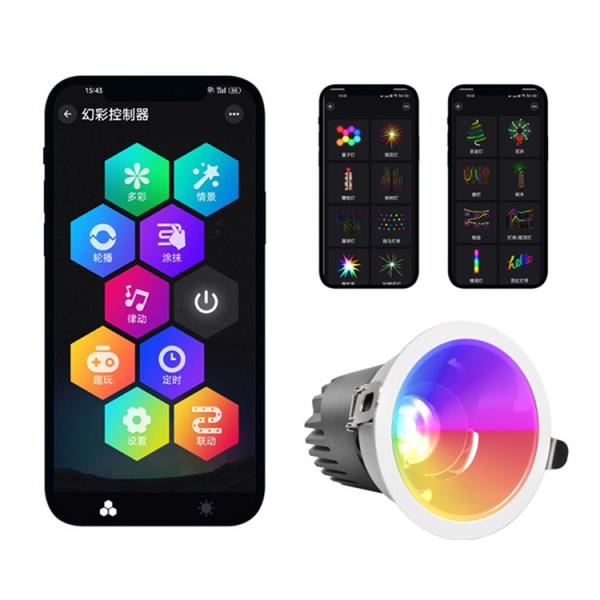 Smart Auxillery LED Spotlight Motorcycle 20W RGBW SPI USC2904 Trimless Recessed