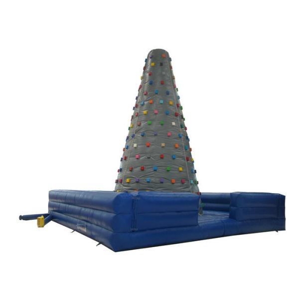 Buy Small Grey Inflatable Rock Climbing Wall Mountain Climbing 0.55mm PVC tarpaulin at wholesale prices