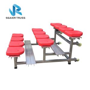 Portable 2 Row Aluminum Bleachers , Environmentally Friendly Padded Stadium