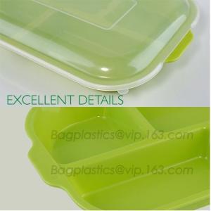 5 Compartment Lunch Box Disposable Plastic Food Container, biodegradable Fast