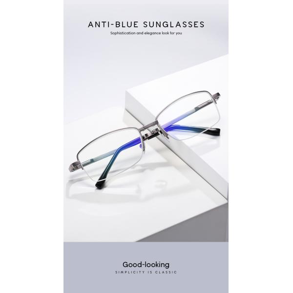 Promotion Metal Frame Reading Eyeglasses 139MM Anti Blue Light AC Lens