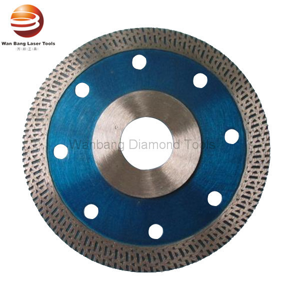 Buy 125mm Hot Pressed Sintered Continuous Turbo Diamond Cutting Disks With Flange at wholesale prices