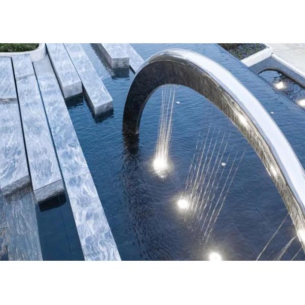 Semicircle Public Space Stainless Steel Sculptures Decorative For Fountain