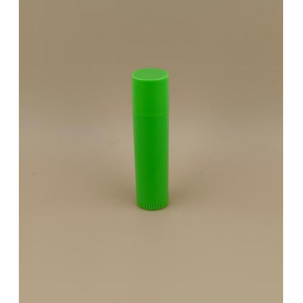 Small Smooth Green Lip Balm Packaging With Pink Lid For Lipsticks